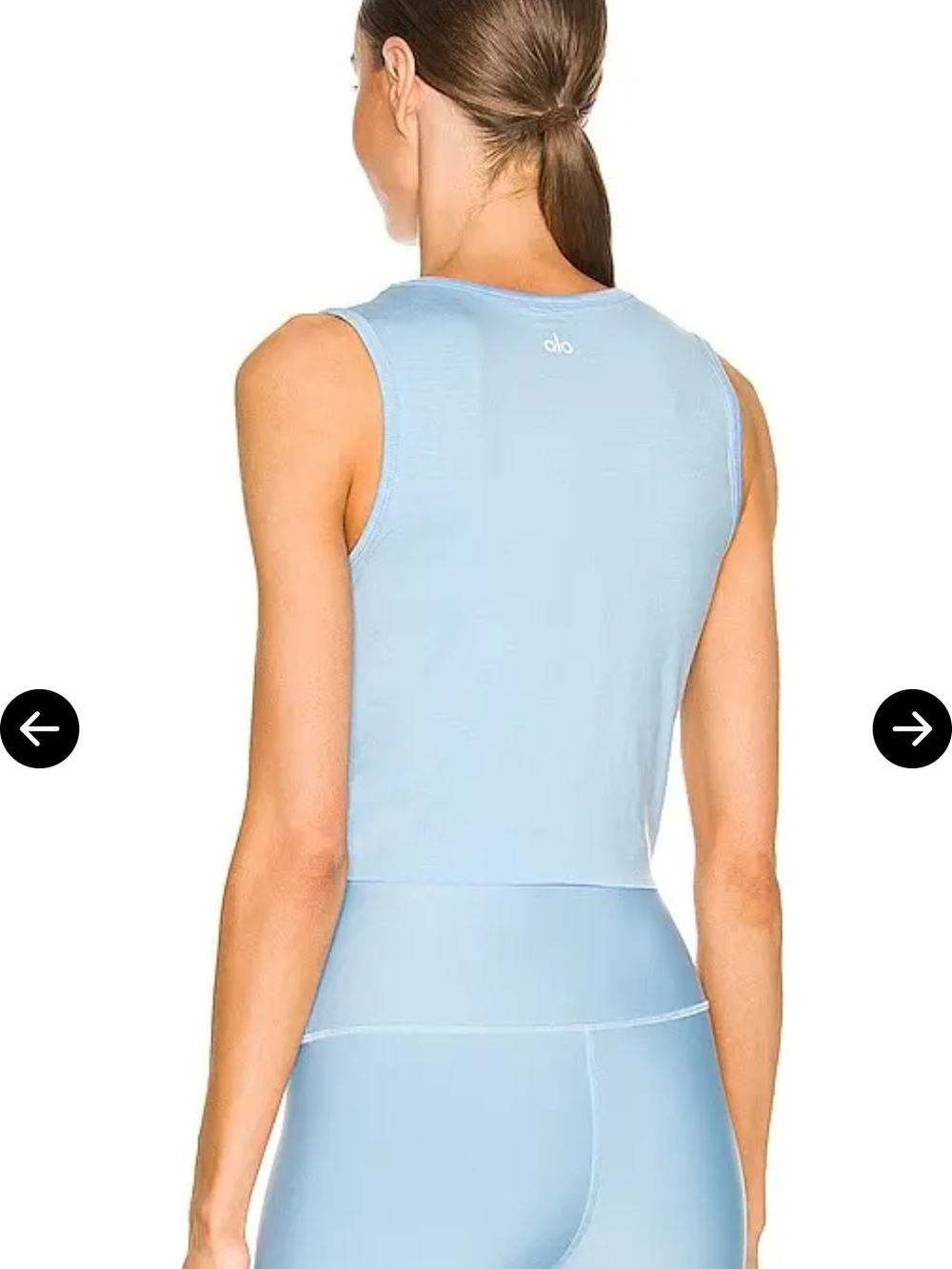 ALO Yoga Sky Blue Cropped Seamless Tank